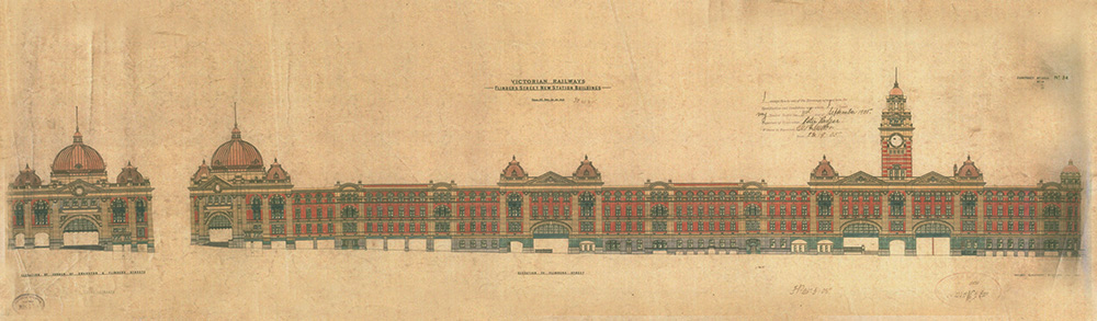 Flinders Street Coloured Elevation