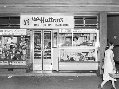 The concourse - Corns Deli with Scone Cottage to the left then Mannings Chemist