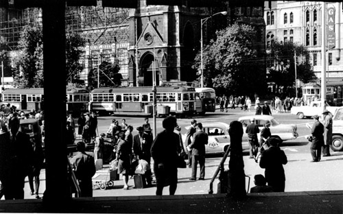 Exiting Under the Clocks in 1962

